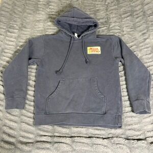 Teton Gravity Research TGR Rose Logo Hoodie Mens Small Faded Navy Blue AQ286
